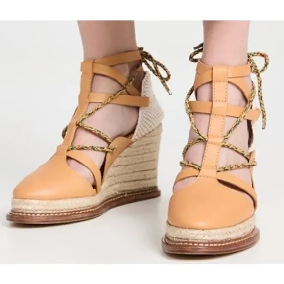 Ulla Johnson Concha Twisted Rope Wedge Sandals sz. 39.5 (US 9.5)