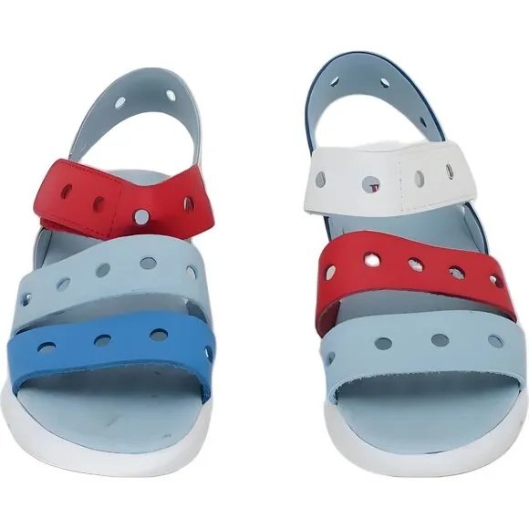 Unisex Kids Strap Sandal Blue/Red/White, Summer Collection Size 13-13.5 US