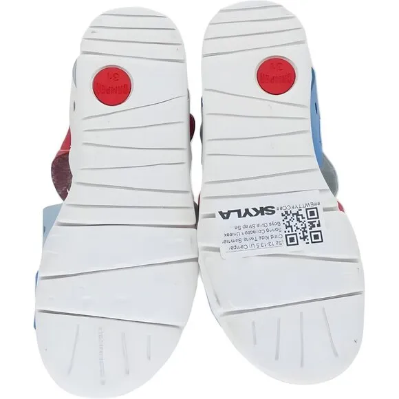 Unisex Kids Strap Sandal Blue/Red/White, Summer Collection Size 13-13.5 US