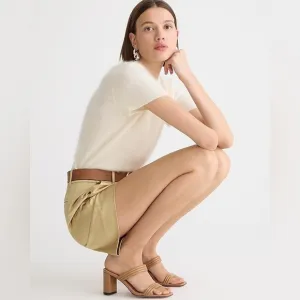 Used J Crew Evelyn double-strap heels in leather BX872