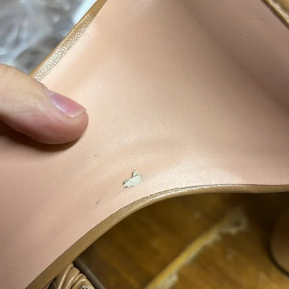 Used J Crew Evelyn double-strap heels in leather BX872