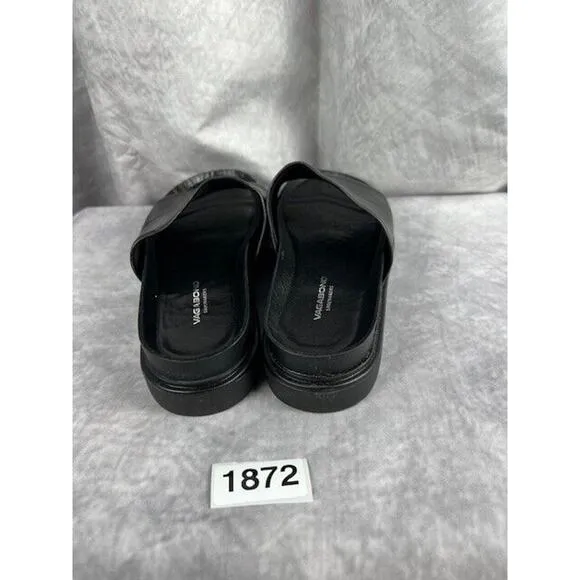Vagabond Shoemakers Erin Women's Black Leather Slide Sandals Size US 6, EU 36