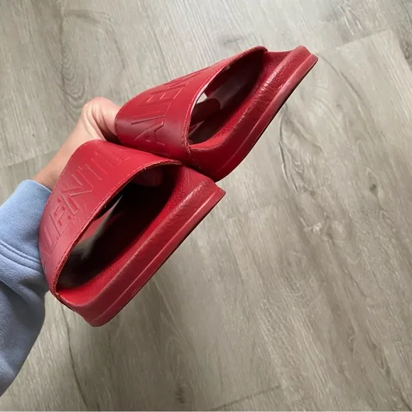Valentino By Mario Red Pool Slide Sandals Men’s 43
