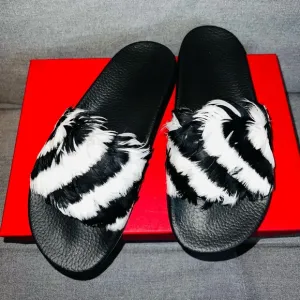 Valentino Rubber Feather Sandals (NWT)!