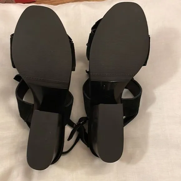 VANELI BLACK SUEDE SANDALS.  NEW