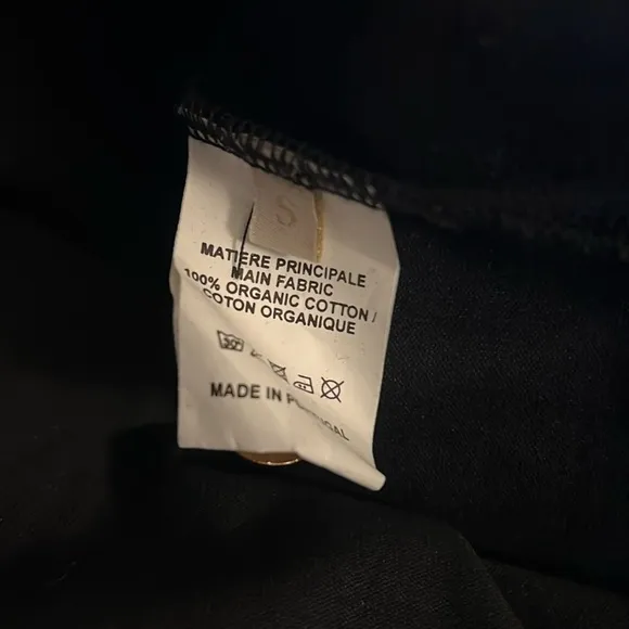 Vanessa Bruno Apollonia Dress Black Organic Cotton Sleeveless Size Small