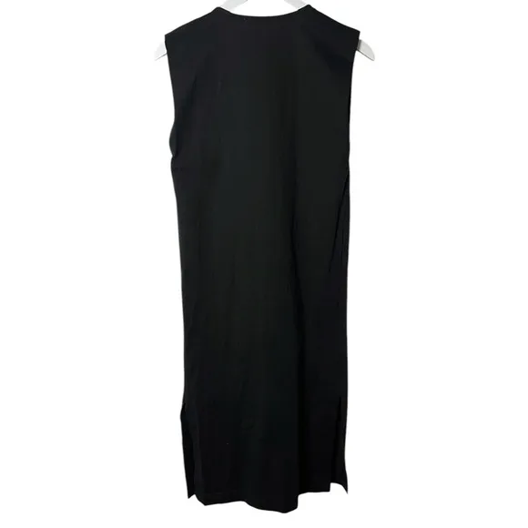 Vanessa Bruno Apollonia Dress Black Organic Cotton Sleeveless Size Small