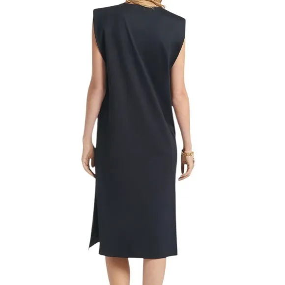 Vanessa Bruno Apollonia Dress Black Organic Cotton Sleeveless Size Small