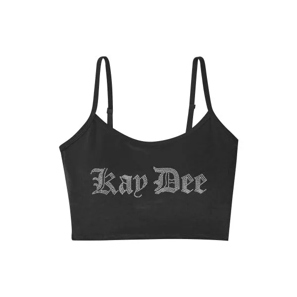Velour Tank with Rhinestones