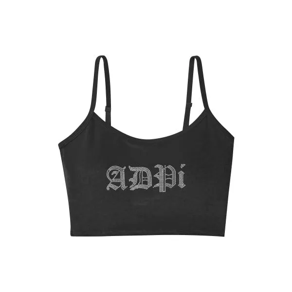 Velour Tank with Rhinestones