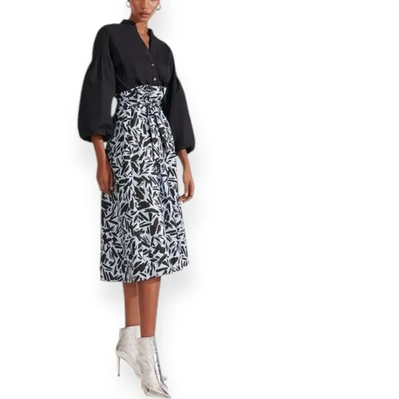 Veronica Beard • Avi Silk Blend Midi Skirt NWOT