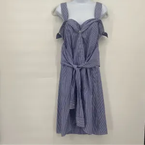 Veronica Beard Cotton Shirt Tie Waist Dress - Size 4
