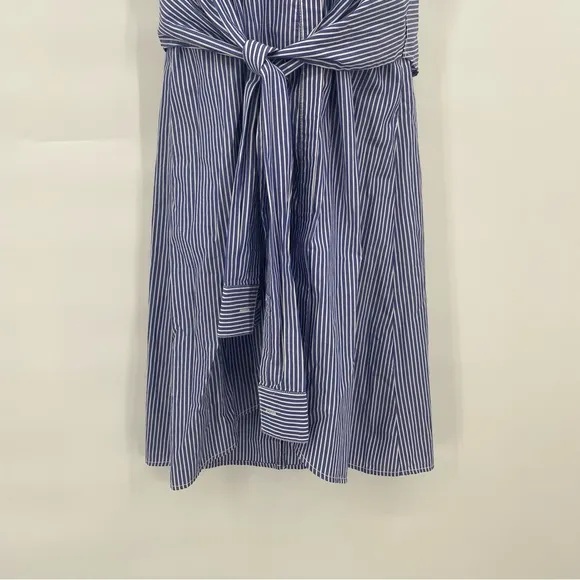 Veronica Beard Cotton Shirt Tie Waist Dress - Size 4