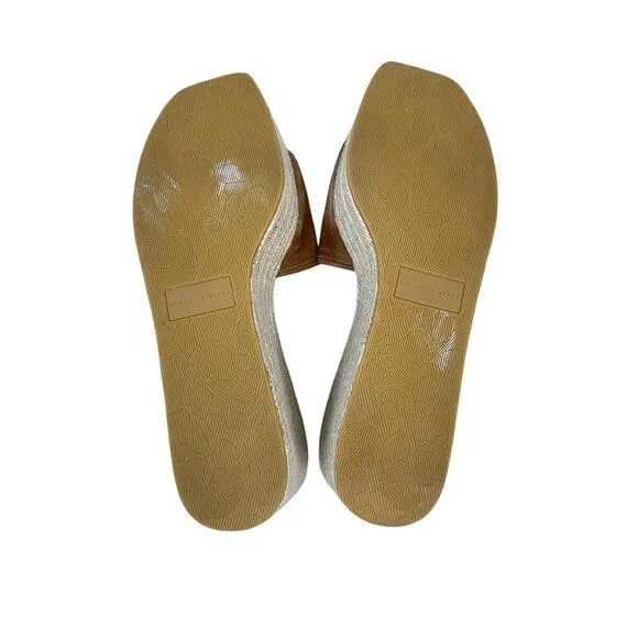Veronica Beard Gable Espadrille Platform Wedge Sandals Square Toe Hazelwood 12M