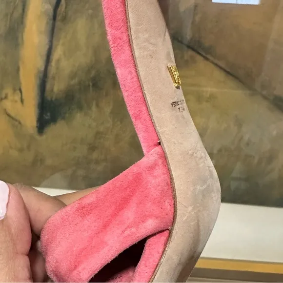 🌹VERONICA BEARD🌹 Ganita Knot-Front Pink Suede Sandal Size: 7.5
