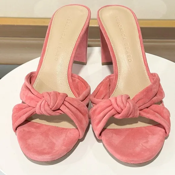 🌹VERONICA BEARD🌹 Ganita Knot-Front Pink Suede Sandal Size: 7.5