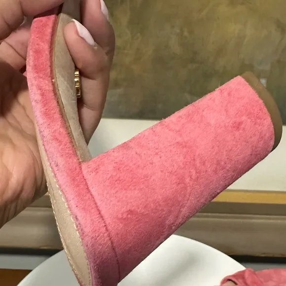 🌹VERONICA BEARD🌹 Ganita Knot-Front Pink Suede Sandal Size: 7.5