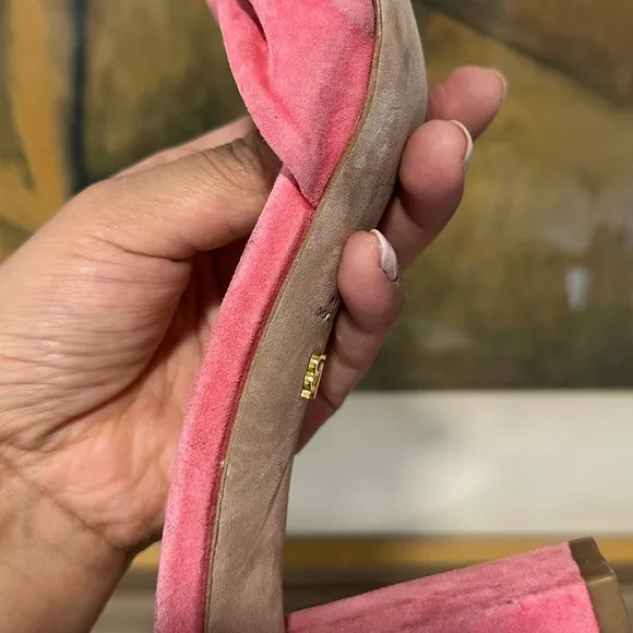 🌹VERONICA BEARD🌹 Ganita Knot-Front Pink Suede Sandal Size: 7.5