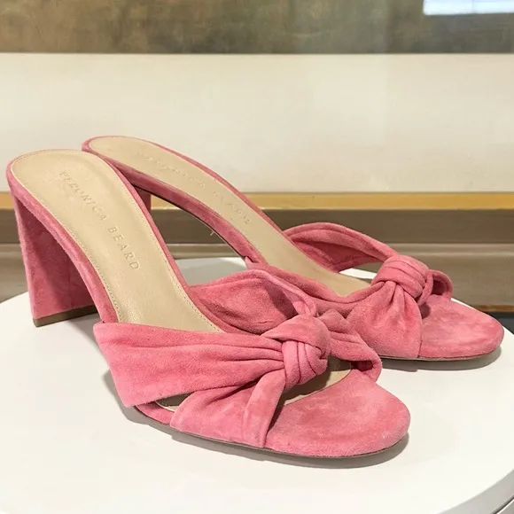 🌹VERONICA BEARD🌹 Ganita Knot-Front Pink Suede Sandal Size: 8.5