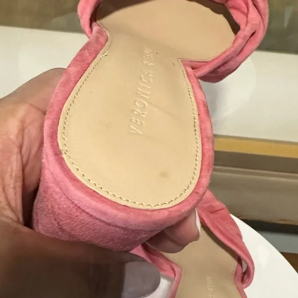 🌹VERONICA BEARD🌹 Ganita Knot-Front Pink Suede Sandal Size: 8.5
