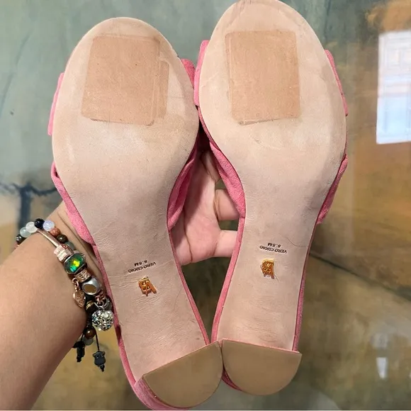 🌹VERONICA BEARD🌹 Ganita Knot-Front Pink Suede Sandal Size: 8.5