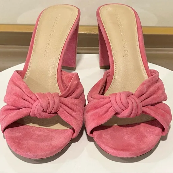 🌹VERONICA BEARD🌹 Ganita Knot-Front Pink Suede Sandal Size: 8.5