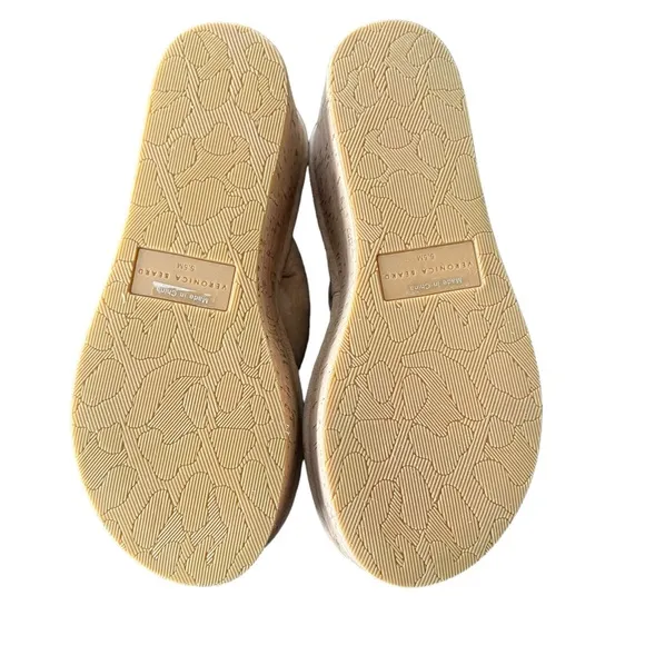 VERONICA BEARD Geno Cork Wedge Sandals in Sand Women’s Size 5.5