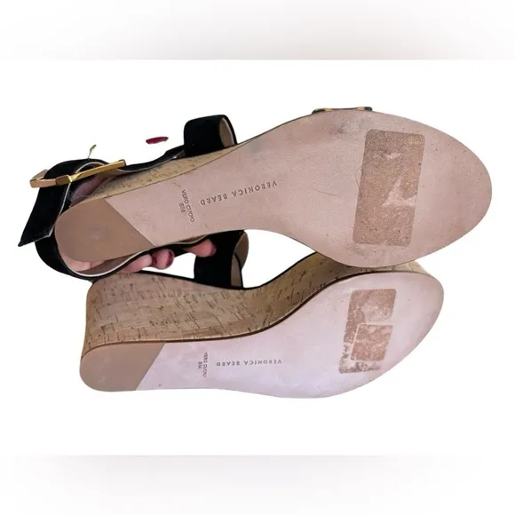 Veronica Beard Hurley Leopard Print Platform Wedge‎ Sandals Size 8M