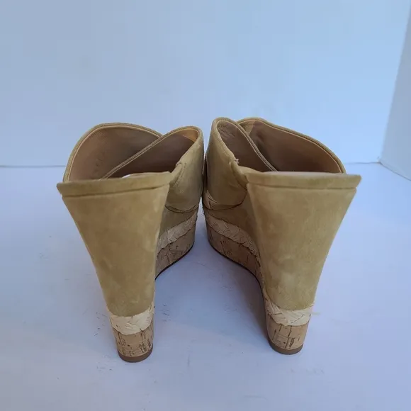 Veronica Beard | Loro Cork Braided Trim Wedge Sandal in Desert Sport Size 7.5