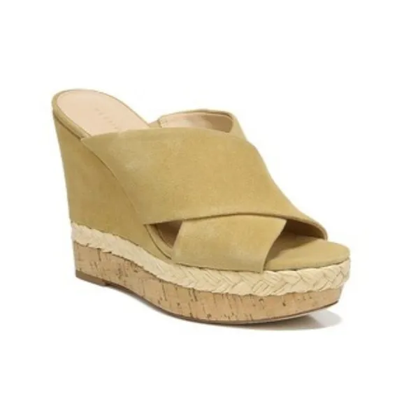 Veronica Beard | Loro Cork Braided Trim Wedge Sandal in Desert Sport Size 7.5