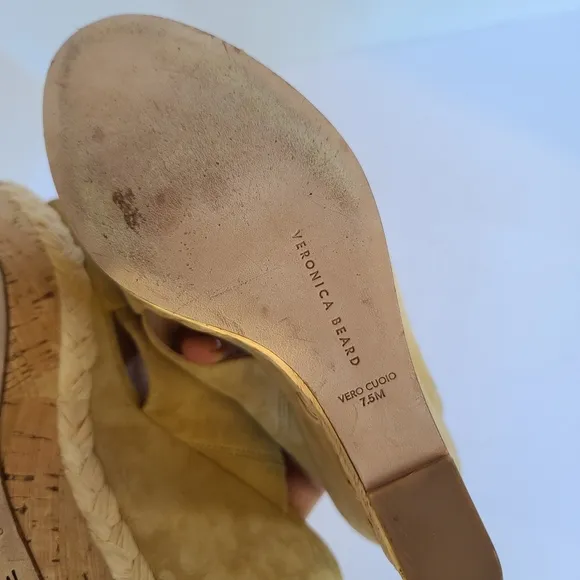Veronica Beard | Loro Cork Braided Trim Wedge Sandal in Desert Sport Size 7.5