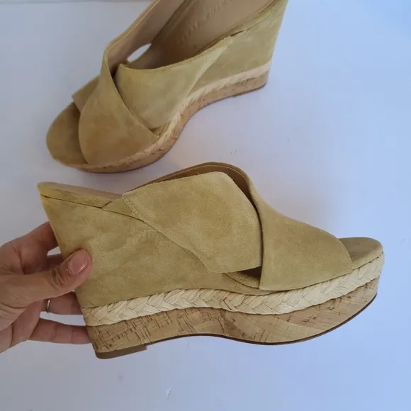 Veronica Beard | Loro Cork Braided Trim Wedge Sandal in Desert Sport Size 7.5