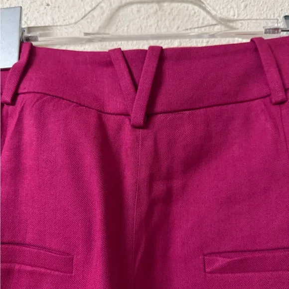 Veronica Beard Noemi Linen blend lagen look pleated Wildberry shorts sz 12