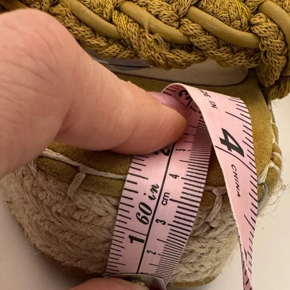 VERONICA BEARD Reema Woven Espadrille Wedge Sandals Sz 11 Yellow