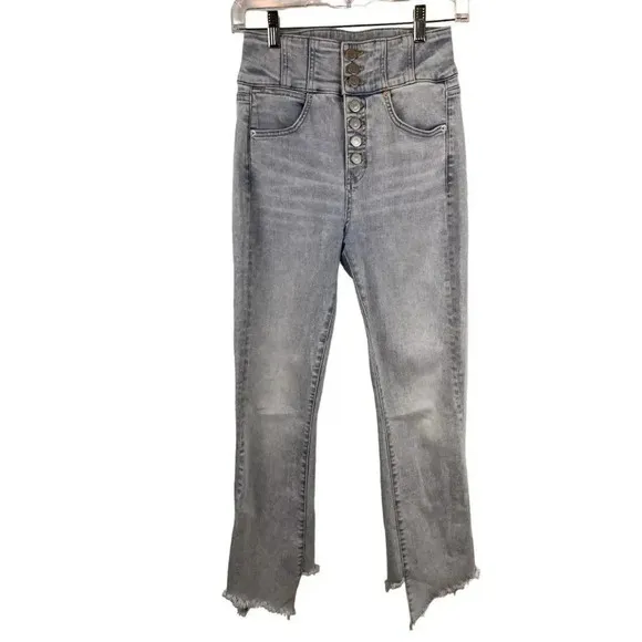 Veronica Beard Katherine Corset-Waist Extra High Rise Skinny Jeans 26/2 …
