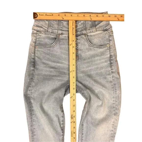Veronica Beard Katherine Corset-Waist Extra High Rise Skinny Jeans 26/2 …