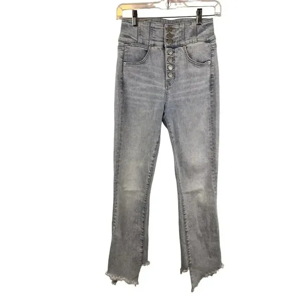 Veronica Beard Katherine Corset-Waist Extra High Rise Skinny Jeans 26/2 …