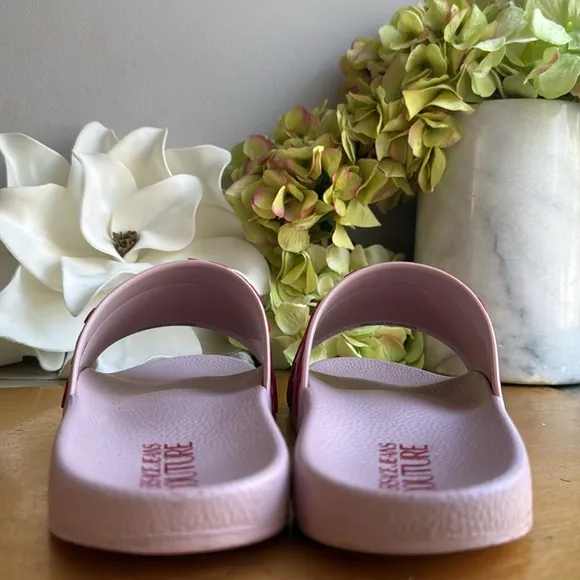 Versace Jeans Couture Slide Pool Sandals in Pink and Red