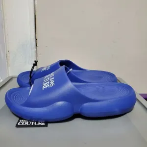 Versace Jeans Couture Mens Sz US 8 /EUR 41 Blue Tago Slide Sandals  New