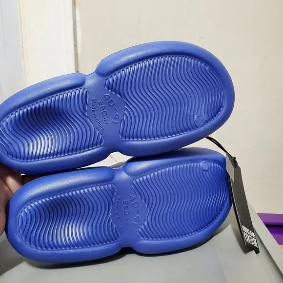 Versace Jeans Couture Mens Sz US 8 /EUR 41 Blue Tago Slide Sandals  New