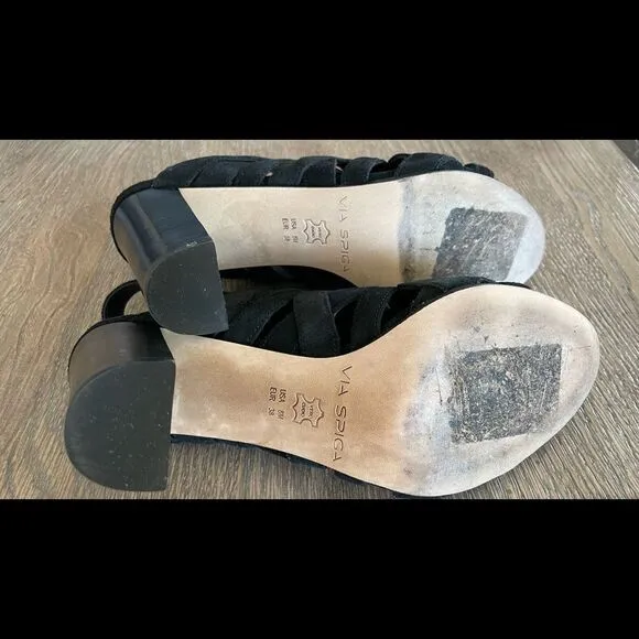 Via Spiga Galore Cut Out Slingback Heels Sz 8 US