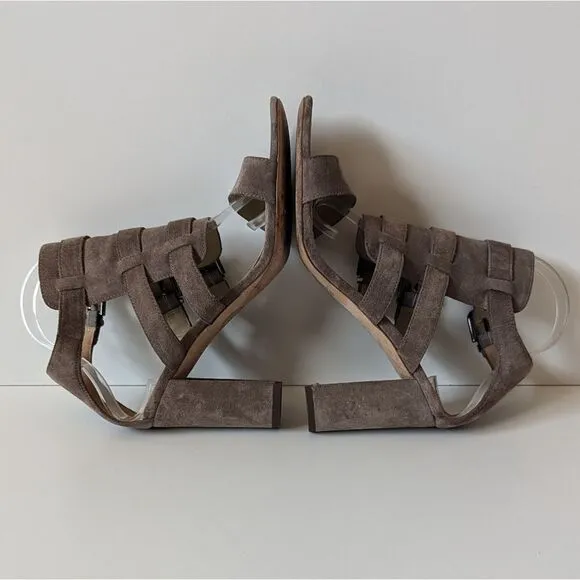 Via Spiga Revel Brown Suede Gladiator Sandals Heels Women's 9