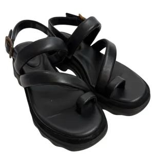 VINCE Black Santa Cruz Leather Platform Sandals : Size 8.5 : NWOT FOR $295