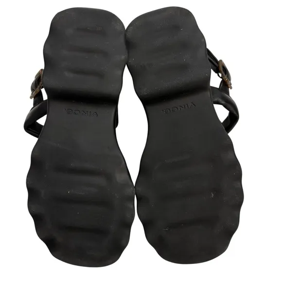 VINCE Black Santa Cruz Leather Platform Sandals : Size 8.5 : NWOT FOR $295