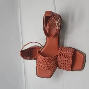 Vince Camuto Adjustable Espadrille Wedge Sandals Bretandi Apricot (orange) sz.10