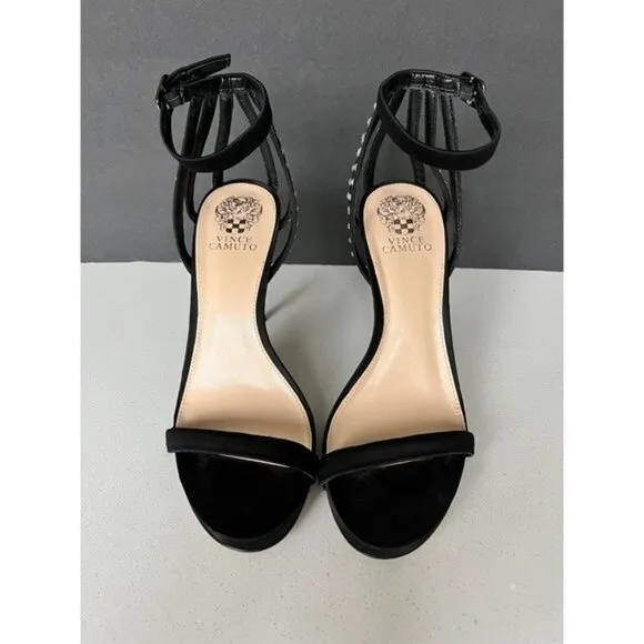 Vince Camuto  Daphery Black suede heels size 9.5
