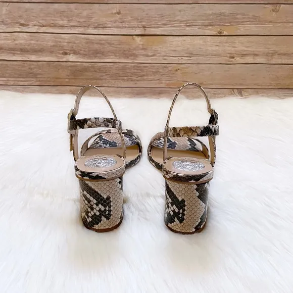 Vince Camuto Nendan Snake Print Leather Sandals