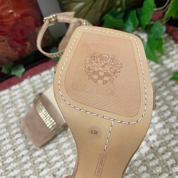Vince Camuto Saprenda Rhinestones Ankle Strap Sandals 8.5