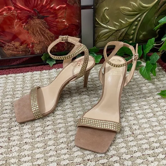 Vince Camuto Saprenda Rhinestones Ankle Strap Sandals 8.5
