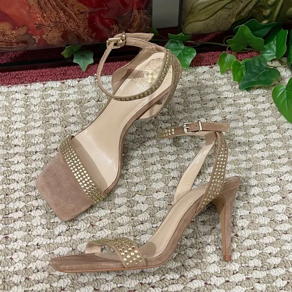 Vince Camuto Saprenda Rhinestones Ankle Strap Sandals 8.5